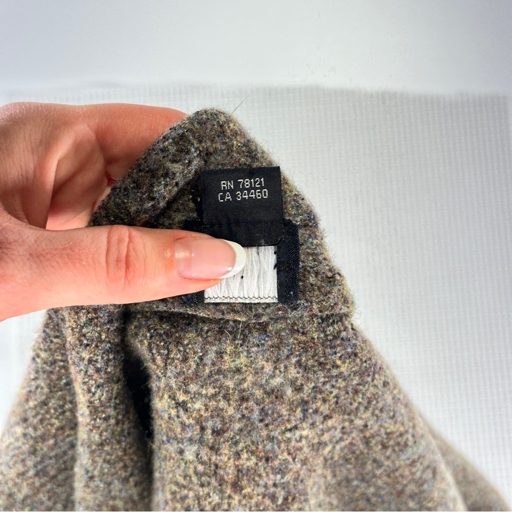 Eileen Fisher wool cardigan open front minimalist brown L - Picture 5 of 8